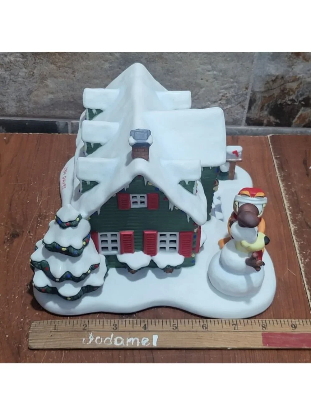 Vintage Danbury Mint Garfield Christmas Village Light Up House Odie Snowman Jim